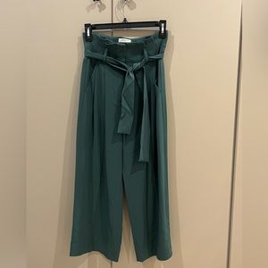 Aritzia babaton tie front green pants 2